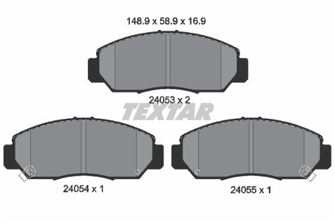 TEXTAR Zestaw klocków hamulcowych, hamulce tarczowe 2405301