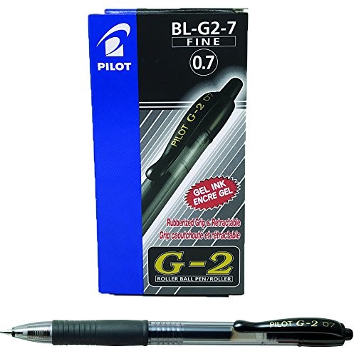 Pilot Pen G207 pióro kulkowe żelowe, końcówka 0,7 mm, czarny opakowanie 12 szt. 041101201