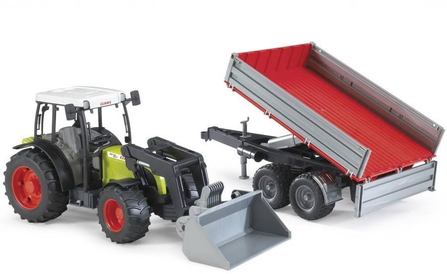 Bruder Traktor Claas Nectis 267F z ładowarką i przyczepą BR-02112