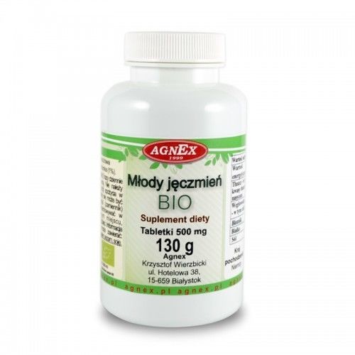 AGNEX Krzysztof Wierzbicki BIO Młody jęczmień TABLETKI 130g (ok.250szt) MŁODY JĘCZMIEŃ TA(2)
