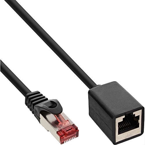 InLine 76902 X przewód krosowy wydłużeniem sygnału, S do FTP, Cat.6, 250 MHz, 2 m Czarny 76902X