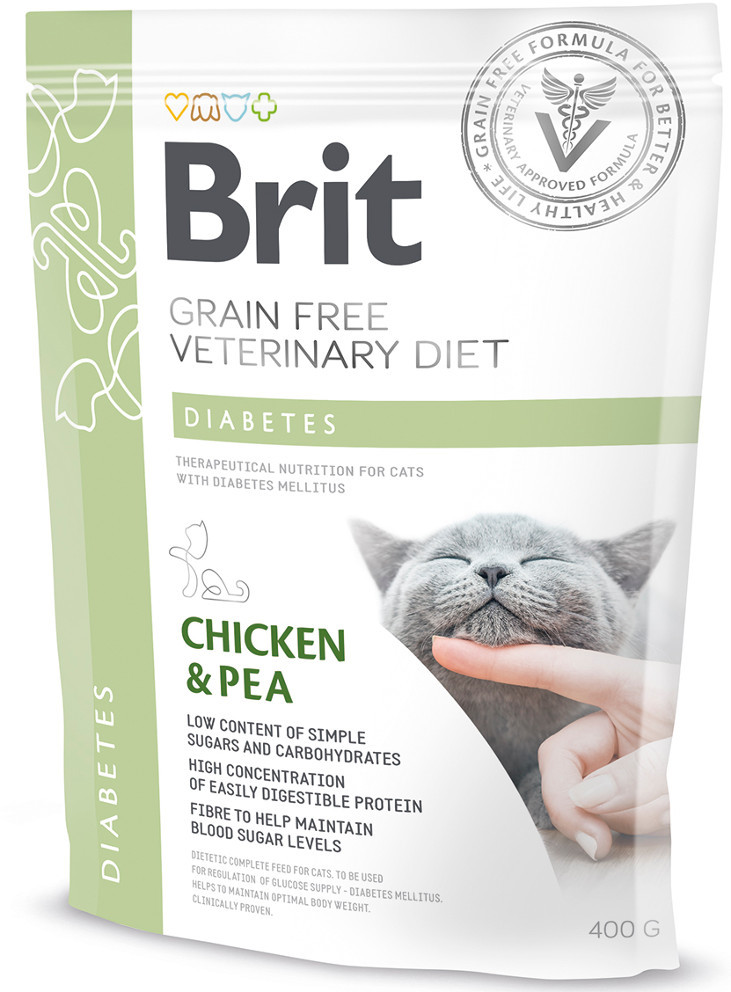 Brit VET Brit Veterinary Diet Diabetes Chicken&Pea Sucha Karma dla kota op 400g