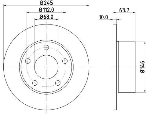 HELLA PAGID Tarcza hamulcowa PAGID 8DD355102-801