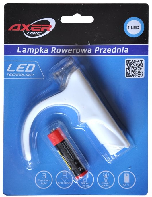 AXER Sport Lampka rowerowa przednia silikonowa