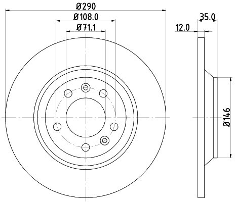 HELLA PAGID Tarcza hamulcowa PAGID 8DD355110-801