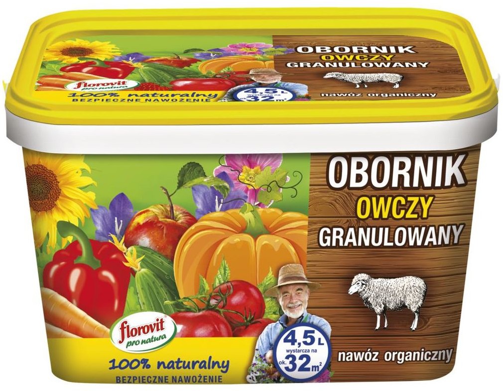 Florovit Nawóz organiczny 4.5 l obornik owczy granulowany