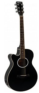 Dimavery AW-400 gitara westernowa LH, czarna - Leworęczna 26235090