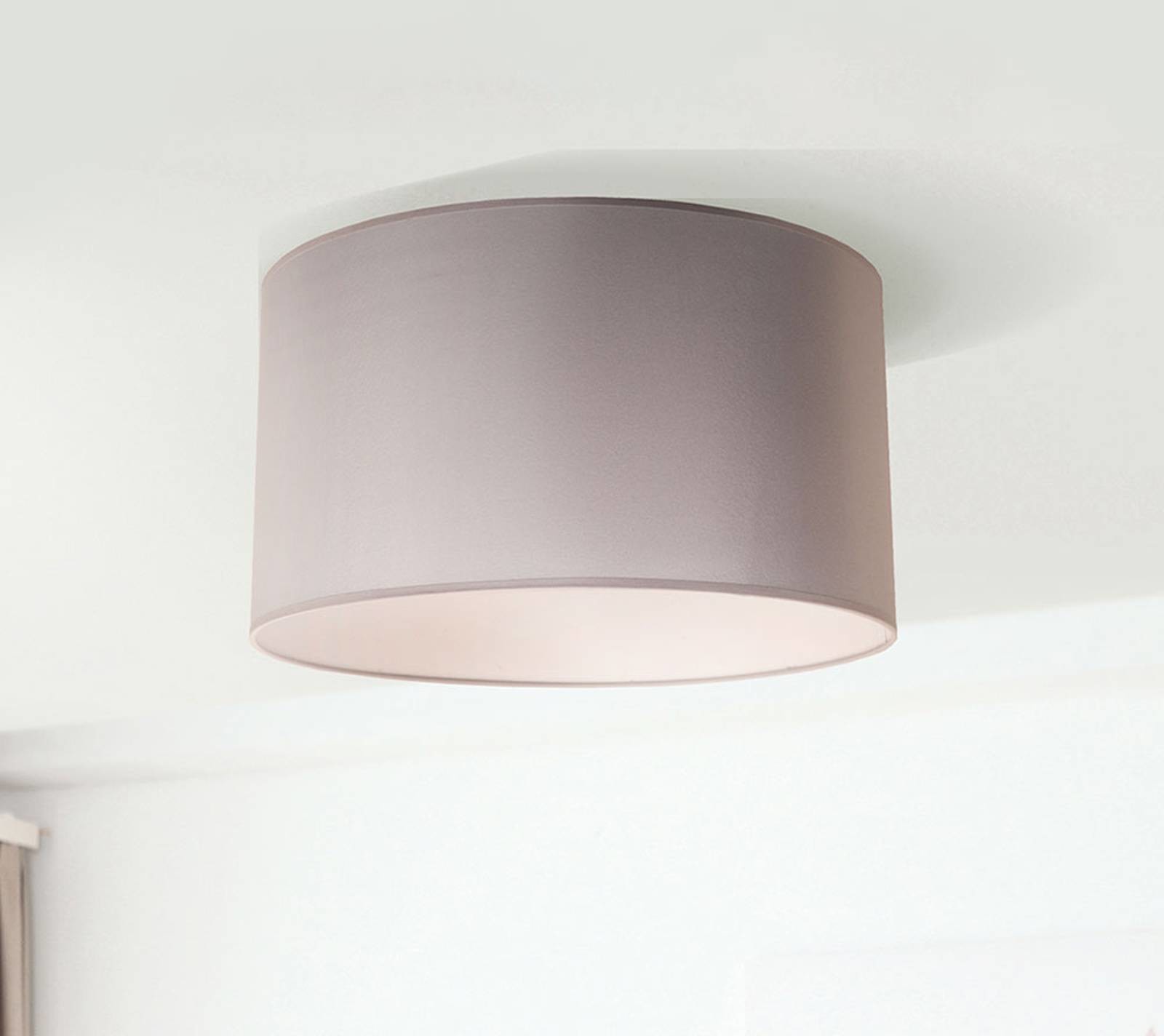 Euluna Lampa sufitowa Dorset z tkaniny, szara