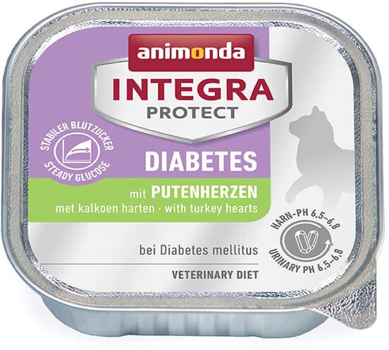 Animonda Integra Protect Diabetes dla kota smak serca indyka tacka 100g