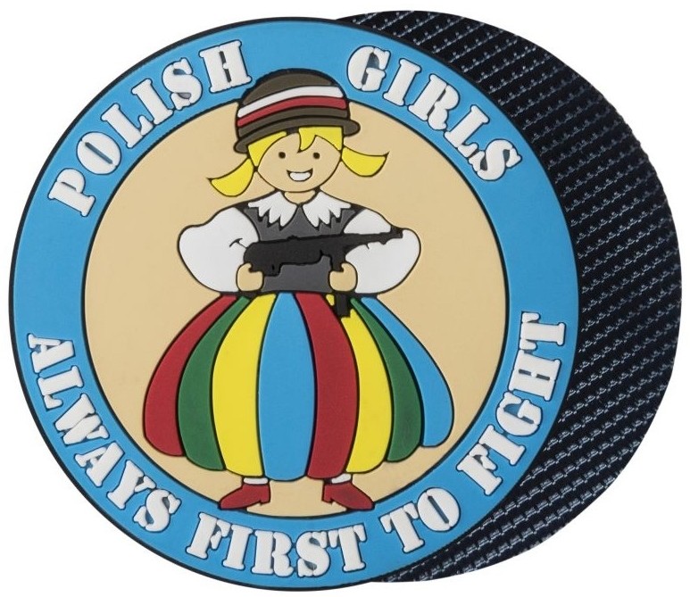 Helikon TEX / POLSKA naszywka Polish girls PVC niebieska (OD-PGF-RB-37) OD-PGF-RB-37