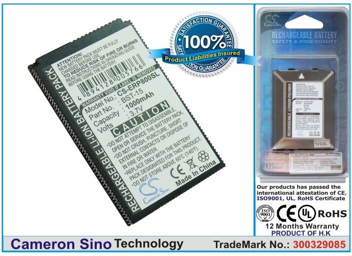 Фото - Акумулятор для мобільного CameronSino Sony Ericsson P800 / BST-15 1000mAh 3.70Wh Li-Ion 3.7V  (Cameron Sino)