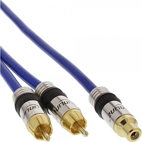 InLine 89927R kabel PREMIUM Y (1 X gniazdo cinch na 2 X wtyczka cinch, 5 m) 4043718163670