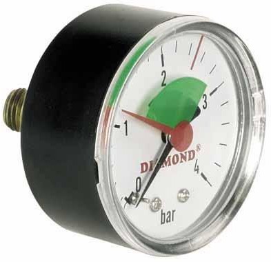 unimet MANOMETR TECHNICZNY ŚR. 50MM 0-4 B TYŁ-W 1/4''