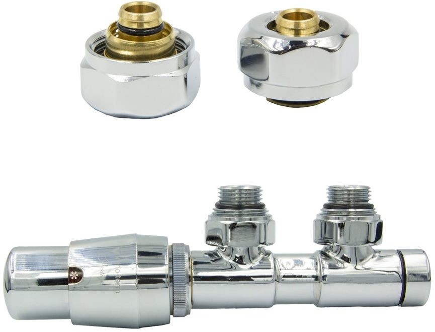 Varioterm Zawór termostatyczny TWINS ze złączką PEX/CU - chrom alu-pex - PEX 16 mm lewa TSGS0202CFK/L(Pex)