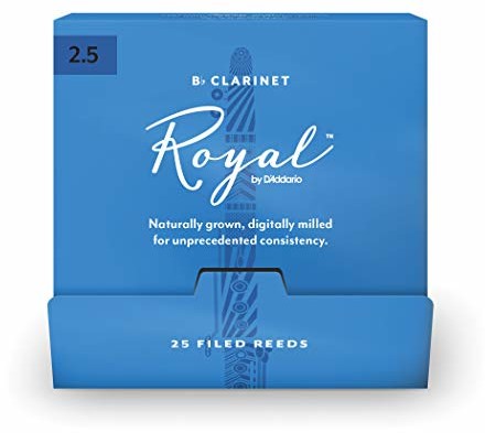 Rico Royal by D'Addario Bb Clarinet Reeds, 2.5, 25 sztuk pojedynczych ustników RCB0125-B25