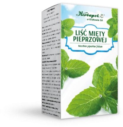 Polfa KUTNO HERBAPOL Liść mięty pieprzowej Fix, 25 saszetek