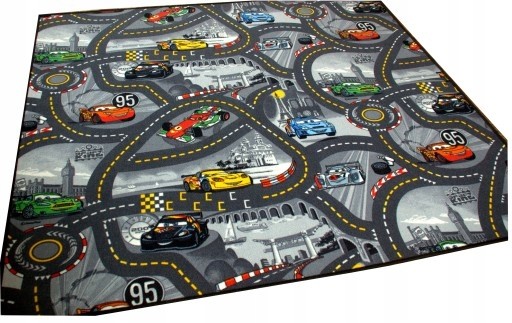 Dywan Disney Cars Drogi Mata Ulic Auta 200x300 2x3