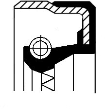 CORTECO Pierżcień uszczelniający wału, różnicowy 01031574B