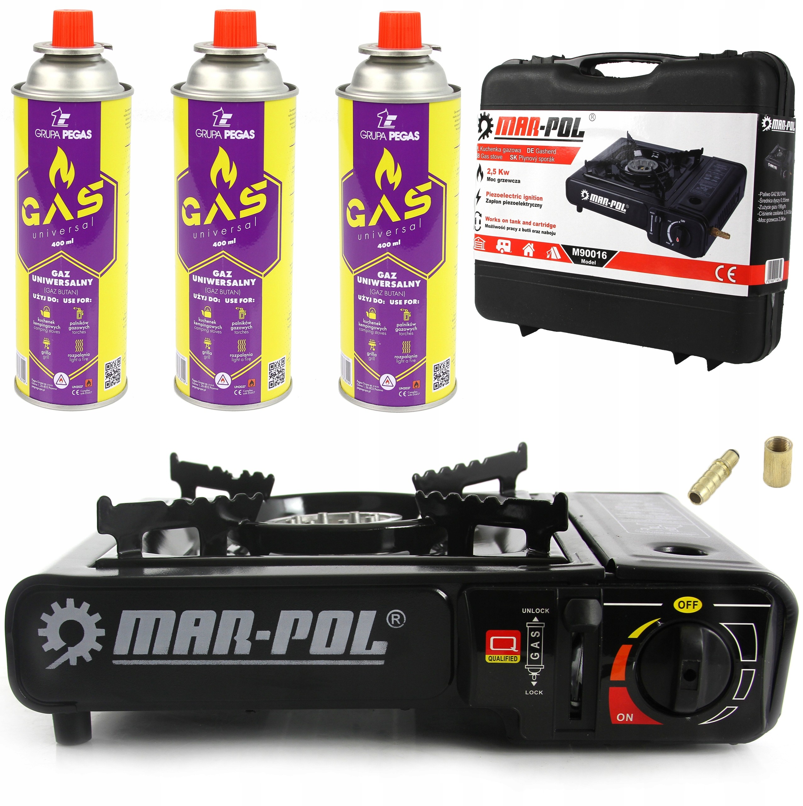 Kuchenka Gazowa Turystyczna Polowa 2w1 + Gaz Nabój