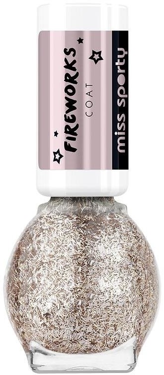 Miss Sporty Fireworks Coat lakier do paznokci z płatkami złota 3 The Glitters 7ml 77631-uniw