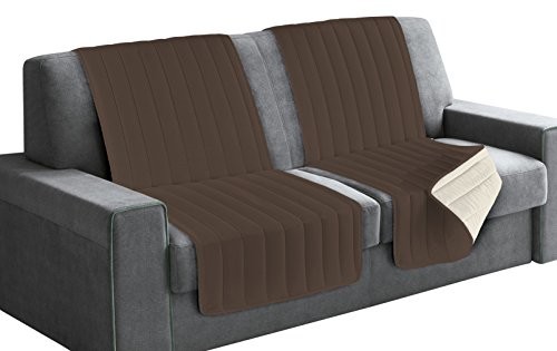 Italian Bed Linen z mikrofibry-narzuta na sofę FASCIA-SEDUTA-MARRONE/PANNA