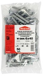 WKRĘT-MET Kołek wbijany z kołnierzem 6 mm x 40 mm
