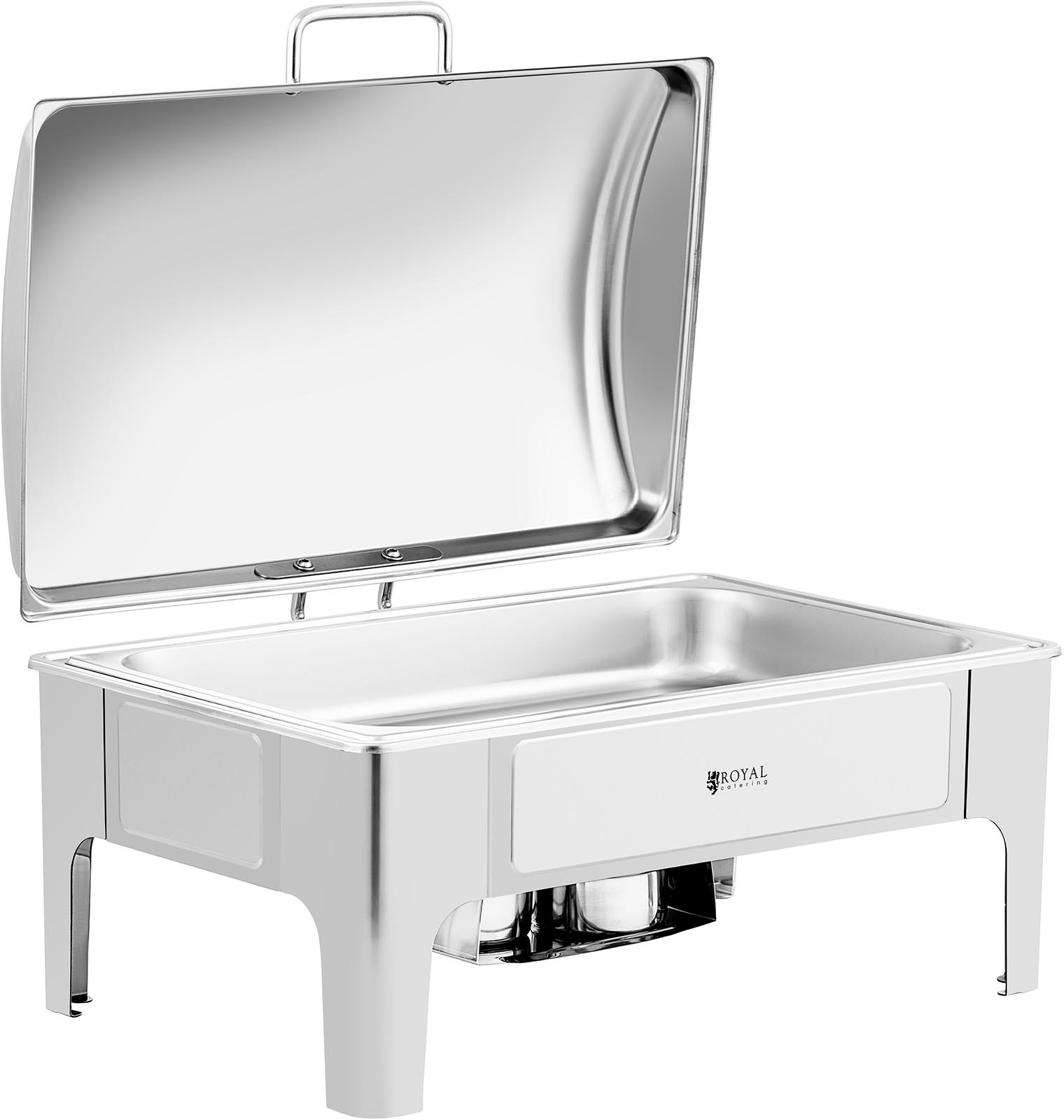 Royal Catering Podgrzewacz na pastę GN 1/1 8,5 l 2 pojemniki półokrągły RCCD-RT10_9L