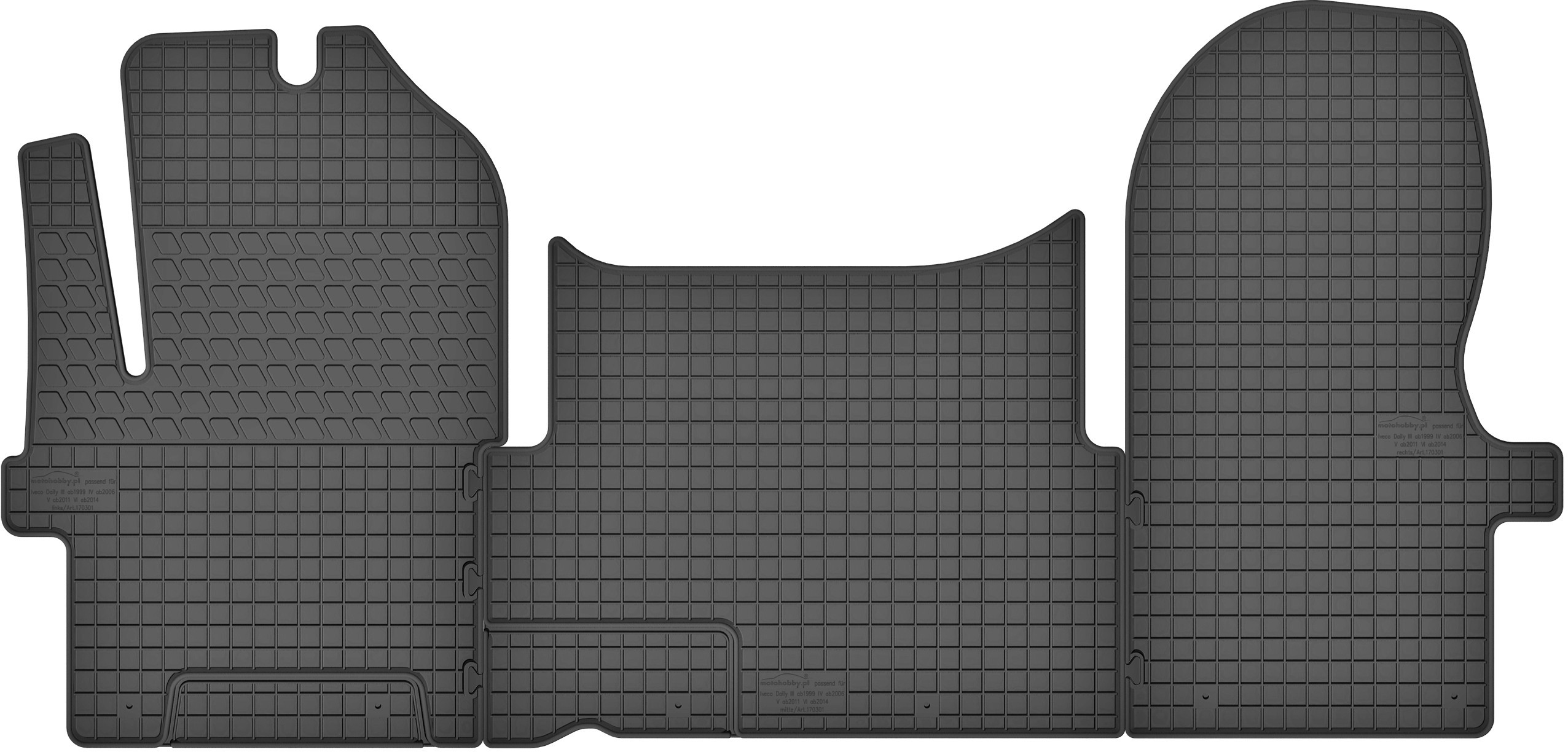 MotoHobby Iveco Daily III (1999-2006) - dywaniki gumowe dedykowane ze stoperami