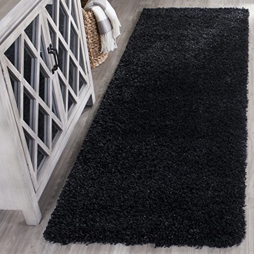 Safavieh crosby Shag, poliester  mieszanka, czarna SG151-9090-27