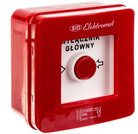 Elektromet Spółdzielnia Inwalidów Wyłącznik alarmowy samoczynny natynkowy WG-1s IP-55 921440