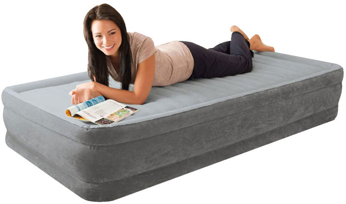 Intex Materac welurowy z wbudowaną pompką 100 x 190 x 30 cm 67766 s-364-uniw