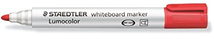 Staedtler 351  2 Lumocolor Whiteboard Marker końcówka okrągła, 2 MM, 10 sztuki, czerwony 351-2