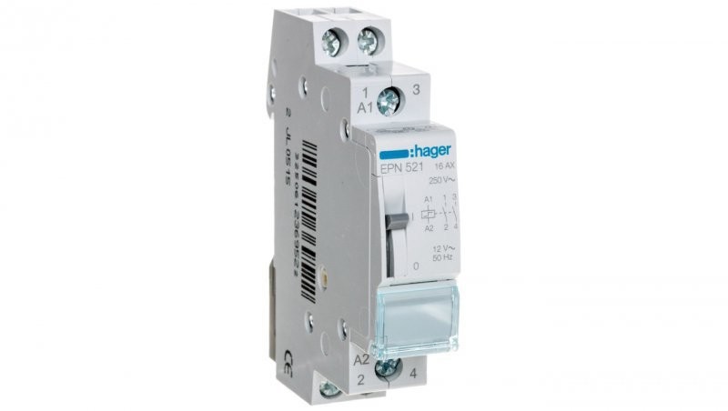 Hager polo Przekaźnik impulsowy 16A 12V AC 2Z EPN521 EPN521