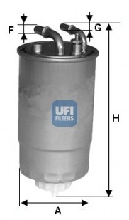 UFI FILTERS Filtr paliwa FILTERS 24.ONE.00
