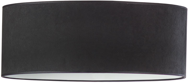 LYSNE Czarny plafon z tkaniny welurowej DUBAJ VELUR fi 40 cm 14528V/1146