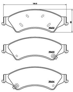 BREMBO Zestaw klocków hamulcowych, hamulce tarczowe P 24 153
