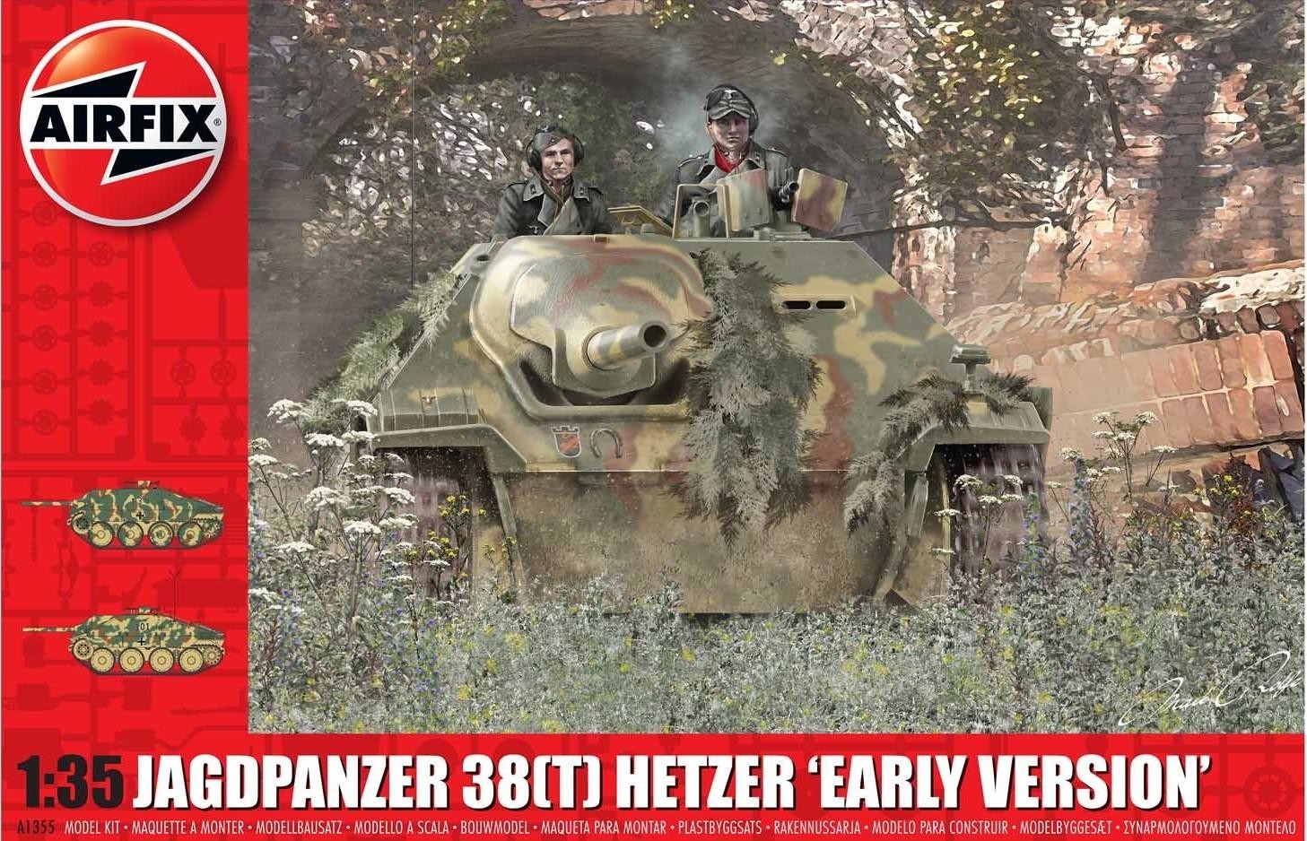 AirFix Niemieckie działo pancerne Jagdpanzer 38(t) Hetzer, wczesna wersja 1355