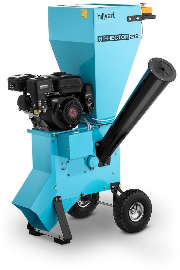 456 Hillvert 45675952 Rębak spalinowy Hillvert 7 KM maks średnica rozdrabnianych gałęzi 70 mm) 75952-uniw