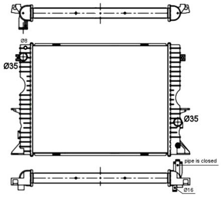 NRF Chłodnica, układ chłodzenia silnika NRF 509730 509730