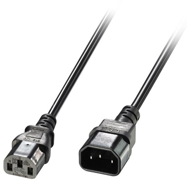 Lindy Lindy 30321 Przedłużacz zasilający IEC C14 IEC C13 1m LY-30321