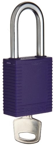 Brady Lockout nylonowa kłódka, 38 mm x 44 mm x 20 mm, fioletowa, opakowanie 6 szt 104916