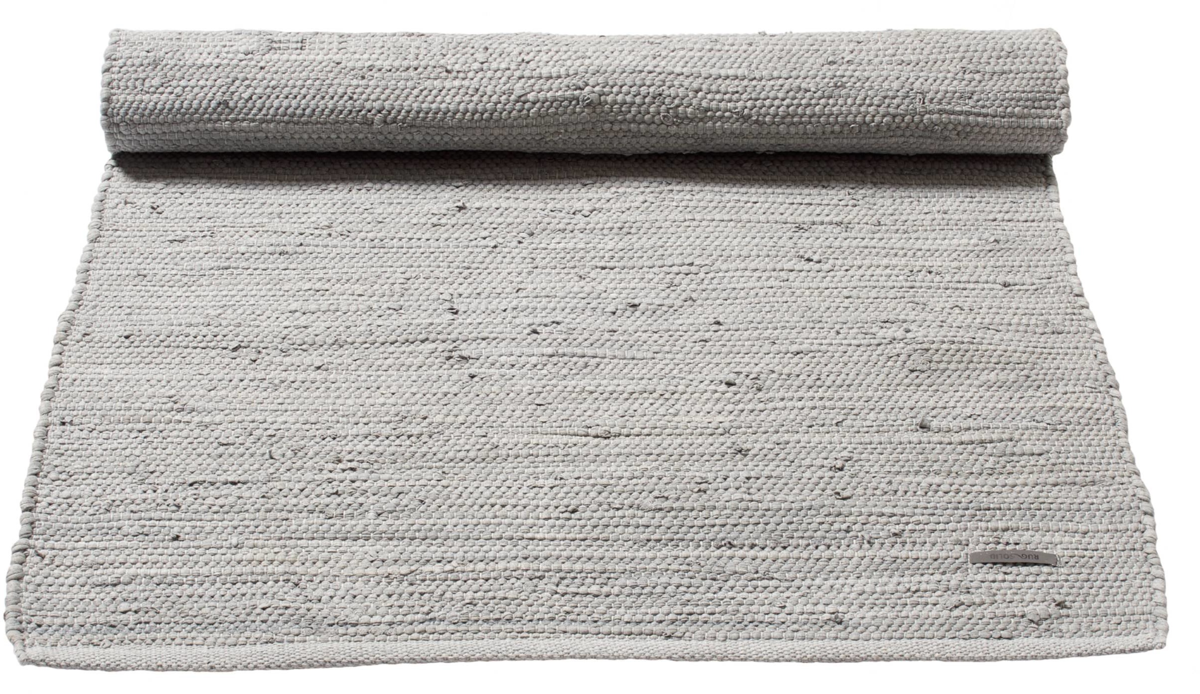 Rug Solid Dywan jasnoszary bawełniany 140x200 cm Rug Solid