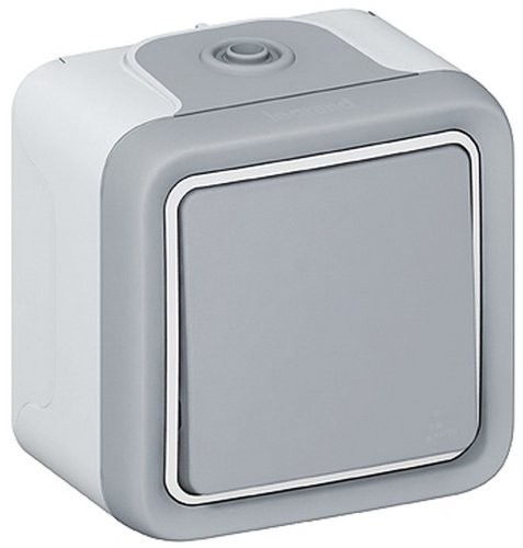 Legrand Plexo leg69901 drożny przełącznik do wiertarki udarowej montażu, szary LEG69901