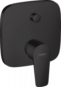 Hansgrohe 71745670 Talis E Jednouchwytowa bateria wannowa montaż podtynkowy element zewnętrzny mat czarny