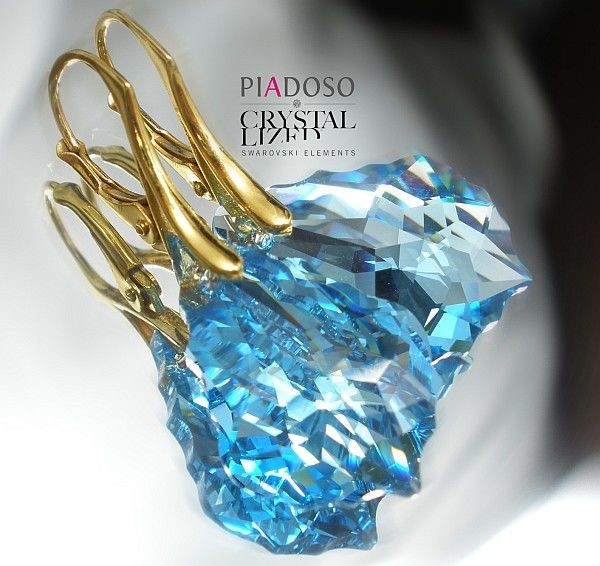 Swarovski kolczyki ZŁOTE SREBRO Certyfikat AQ22
