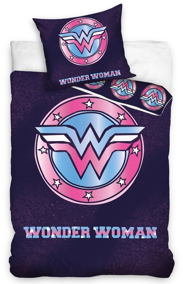 Dziecięca pościel bawełniana Wonder Woman Herb Amazonek, 140 x 200 cm, 70 x 90 cm