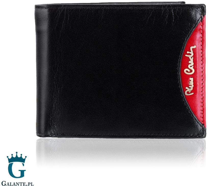 Pierre Cardin Portfel męski Black & Red TILAK29 325 RFID TILAK29 325