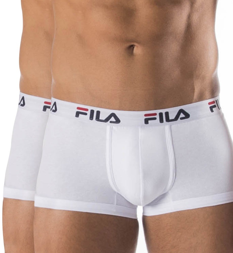 Fila Dwupak białych bokserek FILA