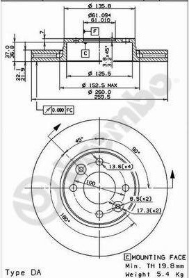 BREMBO 09.9078.11 09.9078.11