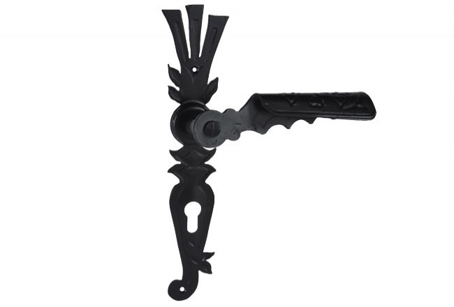 Klamka KUTA czarna 90 wkład trzpień 8